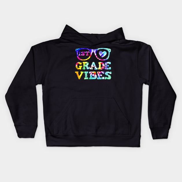 Back To School 1st Grade Vibes First Day Teacher Kids Hoodie by everetto